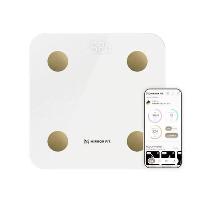 MIRROR FIT.(ミラーフィット) スマート体組成計 体重計 White
