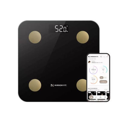 MIRROR FIT.(ミラーフィット) スマート体組成計 体重計 Black