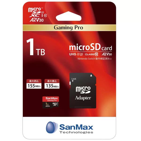 SanMax MicroSDカード 1TB Gaming Pro