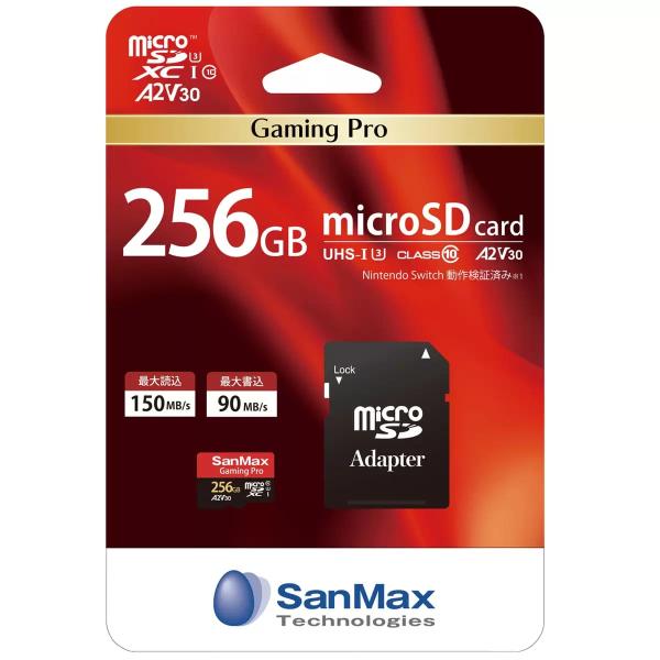 SanMax MicroSDカード 256GB Gaming Pro