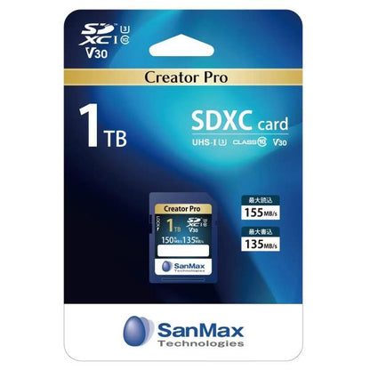 SanMax SDXCカード 1TB Creator Pro