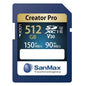 SanMax SDXCカード 512GB Creator Pro