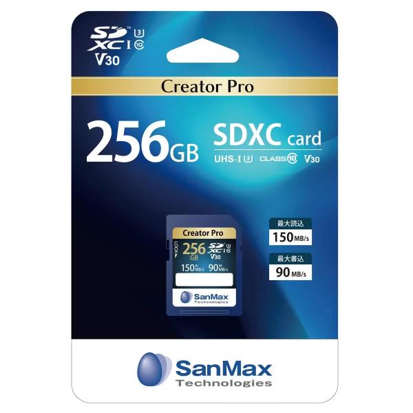 SanMax SDXCカード 256GB Creator Pro