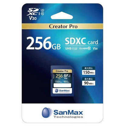 SanMax SDXCカード 256GB Creator Pro