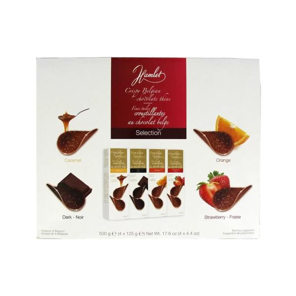 【2セット】ハムレット ショコラズ 4 フレーバー アソート クリスピー ベルジャン・チョコチップ 125g X 4箱