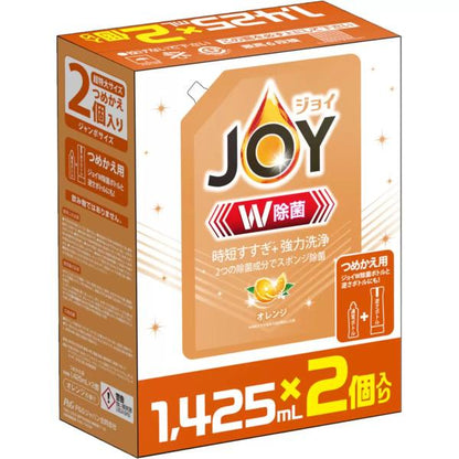 JOY W除菌 オレンジの香り つめかえ用1425 ml x 2