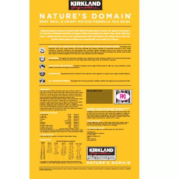 ドッグフード ビーフ&サツマイモ 成犬・子犬用 15kg　カークランドシグネチャー
