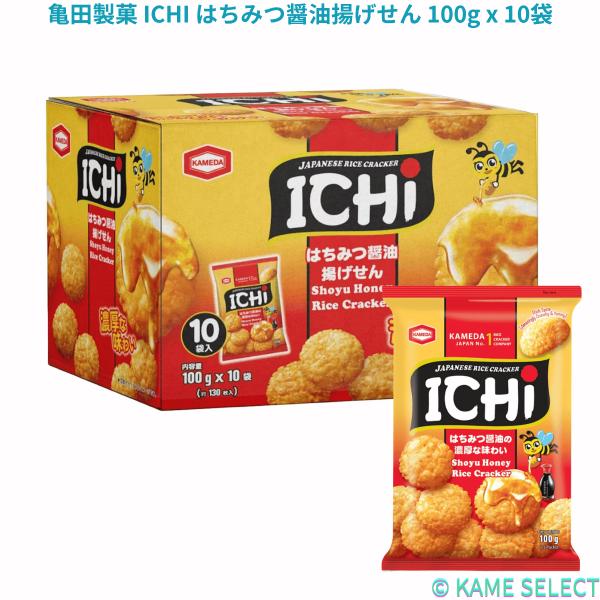 亀田製菓 ICHI はちみつ醤油揚げせん 100g x 10袋