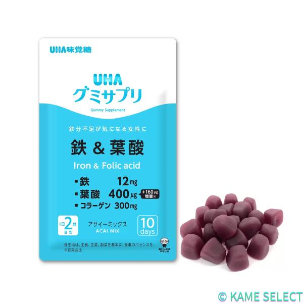 UHA味覚糖 グミサプリ 鉄 ＆ 葉酸 220粒
