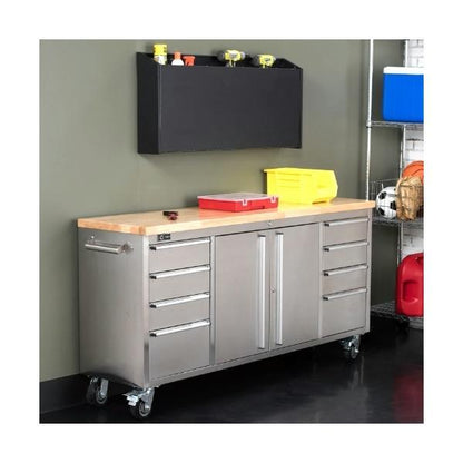 TRINITY 72 Stainless Steel Rolling Workbench WHALEN トリニティ ステンレススチールツール 72 ローリング