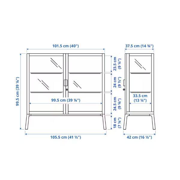 IKEA MILSBO ミルスボ コレクションケース, ホワイト, 101x100 cm イケア