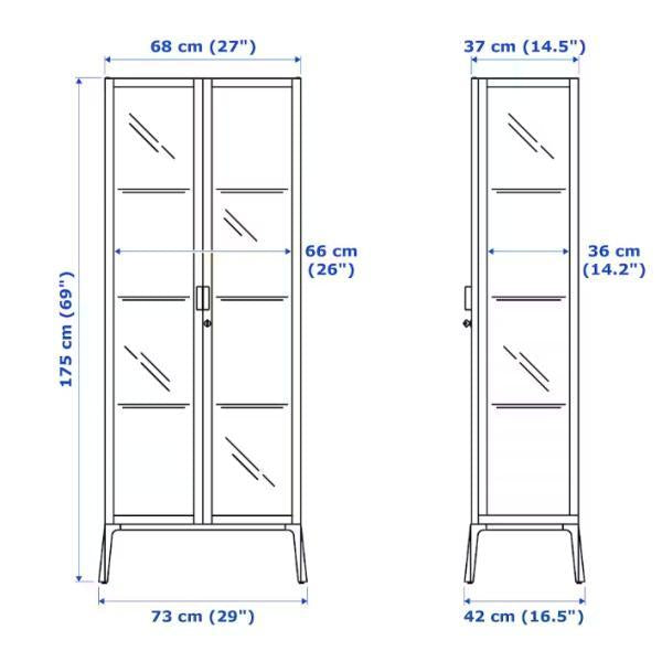 IKEA MILSBO ミルスボ コレクションケース, ホワイト, 73x175 cm イケア