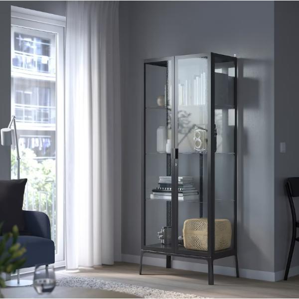 IKEA MILSBO ミルスボ コレクションケース, チャコール, 73x175 cm イケア