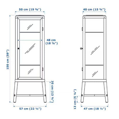 IKEA FABRIKOR ファブリコール コレクションケース, ダークグレー, 57x150 cm イケア