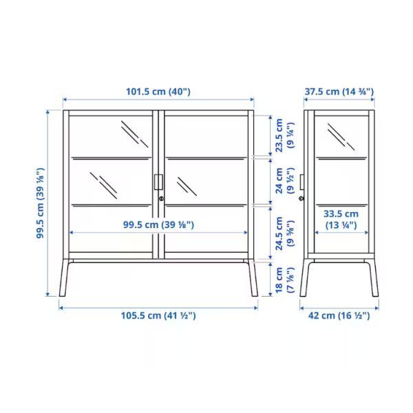 IKEA MILSBO ミルスボ コレクションケース,チャコール, 101x100 cm イケア