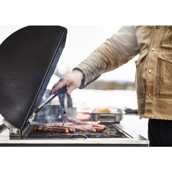 GRILLSKR グリルシェール 炭火焼きバーベキューグリル, ブラック/ステンレススチール 屋外用, 86x61 cm