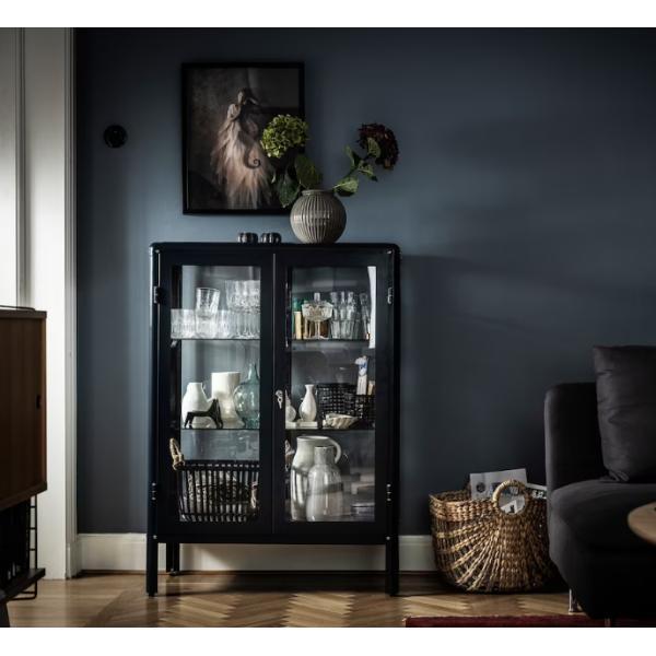 IKEA FABRIKOR ファブリコール コレクションケース, ブラックブルー, 81x113 cm イケア