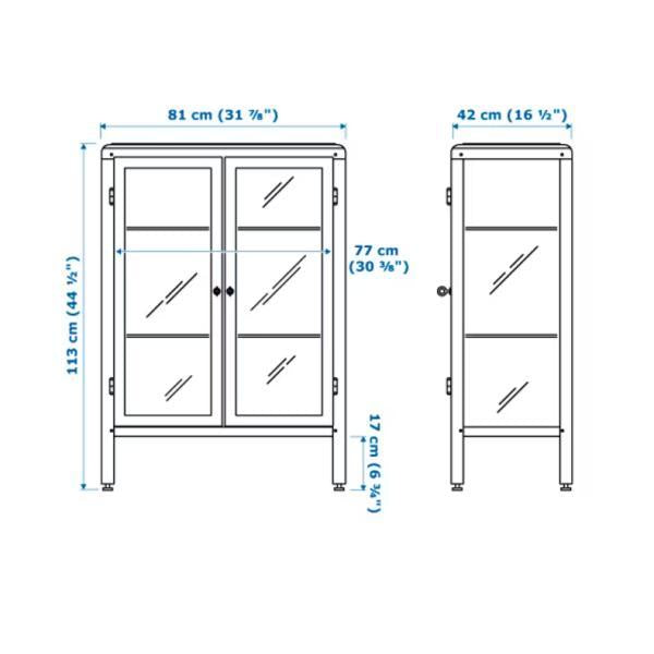 IKEA FABRIKOR ファブリコール コレクションケース, ブラックブルー, 81x113 cm イケア