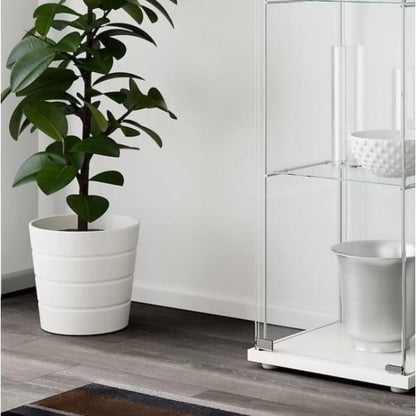 IKEA DETOLF デトルフ ガラス扉キャビネット43x163 cm　ホワイト