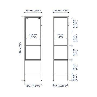 IKEA RUDSTA ルードスタ コレクションケース ライトターコイズ 42x37x155cm イケア